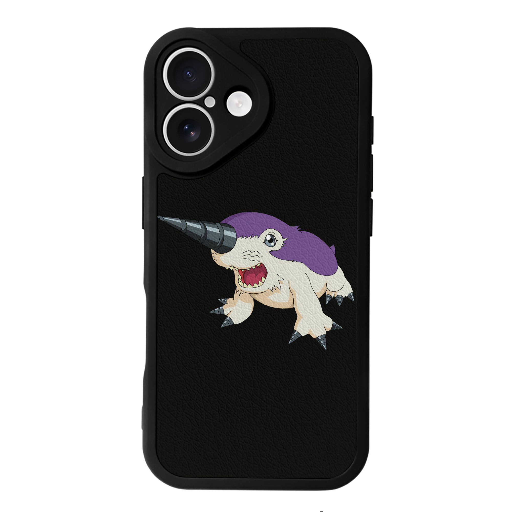 （画像用） Digimon デジタルモンスター/デジモン 【iPhone 16シリーズ対応】シリコンスマホケース（レザー調） 材質：シリコン
